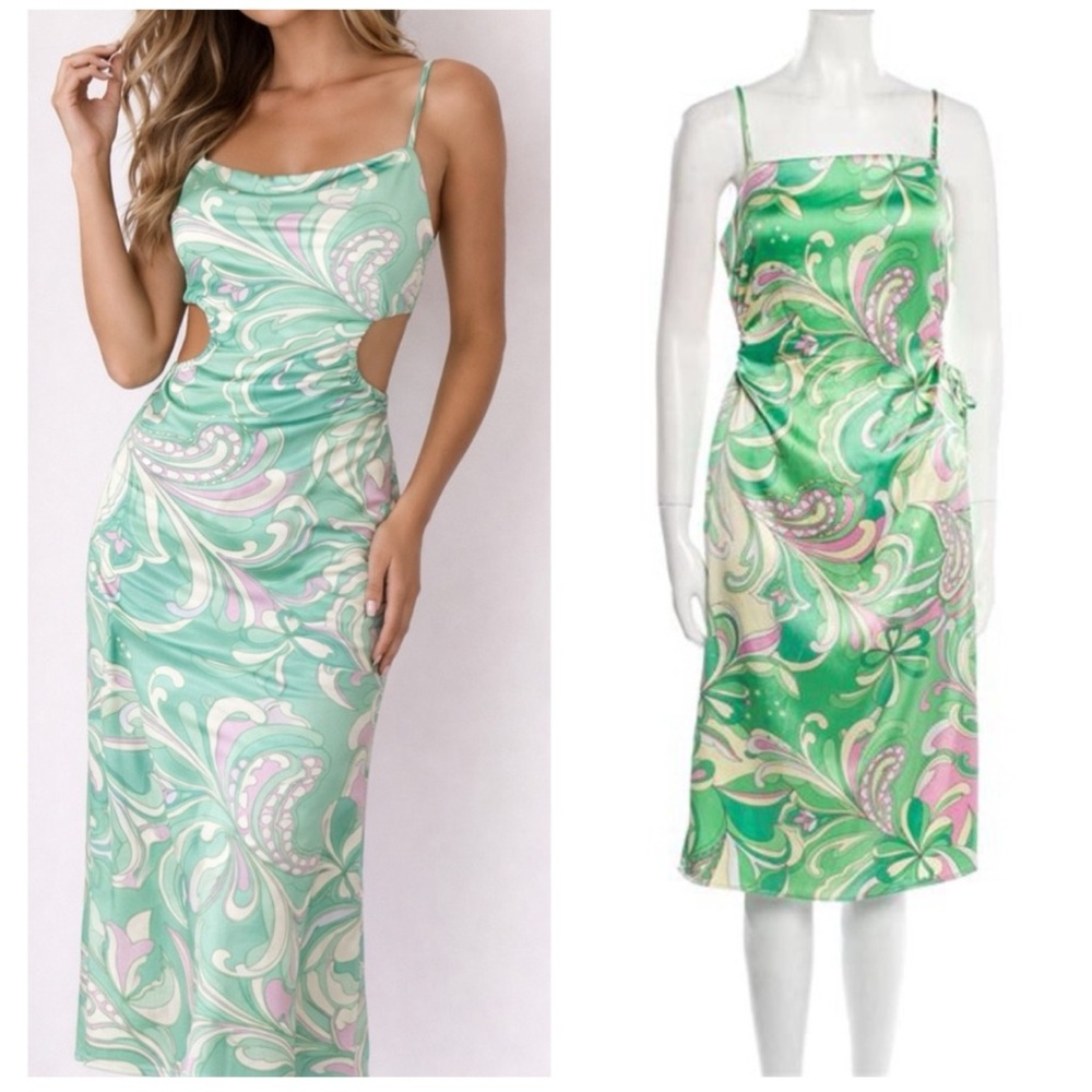 Christian Lacroix Retro Paisley Slip Dress